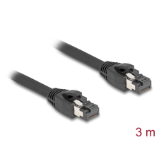 DELOCK 80235 S/FTP Cat8.1 RJ45 Patch kábel 3m - Fekete (80235) kábel és adapter
