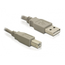 DELOCK 82216 USB A -> USB B M/M adatkábel 3m szürke kábel és adapter