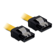 DELOCK 82481 SATA F/F adatkábel 0.7m sárga kábel és adapter