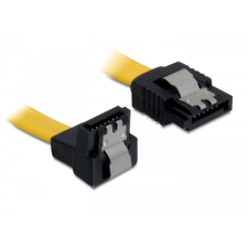 DELOCK 82800 6Gb/s le/egyenes SATA (fémlappal) kábel - 0,2m kábel és adapter