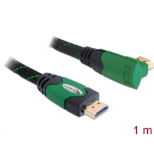 DELOCK 82951 High Speed derékszögű HDMI kábel 4K fekete-zöld 1m (82951) kábel és adapter