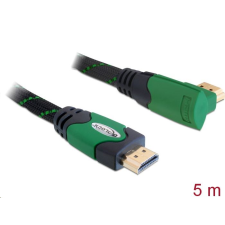 DELOCK 82954 High Speed derékszögű HDMI kábel 4K fekete-zöld 5m (82954) kábel és adapter