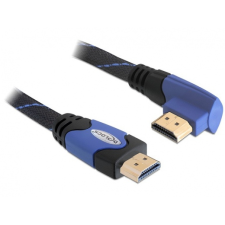 DELOCK 82956 HDMI M - HDMI (90°) M Adapterkábel 2m (ethernet) Fekete kábel és adapter
