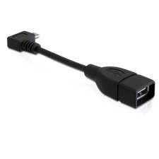 DELOCK 83104 mikro-B USB kábel forgatott  -> USB2.0-A anya (83104) kábel és adapter