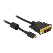 DELOCK - 83585 - HDMI-kábel Micro-D-csatlakozódugóval > DVI 24+1 csatlakozódugó 1 m kábel és adapter