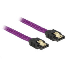 DELOCK 83690 SATA kábel 6 Gb/s egyenes/egyenes lila 30cm (83690) kábel és adapter