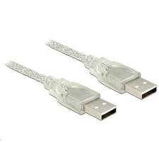 DELOCK 83887 USB 2.0 A &gt; USB 2.0 A összekötő kábel, 1 m, áttetsző kábel és adapter