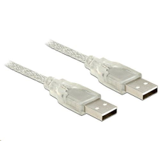 DELOCK 83887 USB 2.0 A > USB 2.0 A összekötő kábel, 1 m, áttetsző (83887) - Adatkábel kábel és adapter