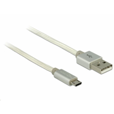 DELOCK 83916 USB-A apa > USB micro-B apa kábel 1m fehér (83916) kábel és adapter