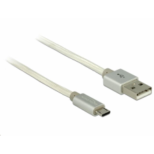 DELOCK 83917 USB-A apa > USB micro-B apa kábel 2m fehér (83917) kábel és adapter
