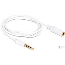 DELOCK 84480 3,5mm apa / anya iPhone 4 pin sztereo jack kábel - 1m kábel és adapter