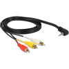 DELOCK 84724 Stereo jack 3.5 mm 4 pin APA - 3 x RCA APA kábel 1.5m