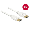 DELOCK 84876 Displayport 1.2 apa -> Displayport apa kábel 1m fehér (84876)