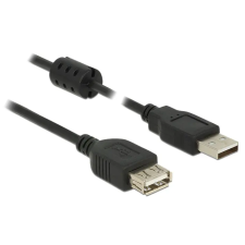 DELOCK 84883 USB 2.0 A (apa - anya) kábel 1m - Fekete kábel és adapter