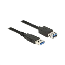 DELOCK 85058 USB 3.0 Type-A apa > USB 3.0 Type-A anya hosszabbító kábel, 5m, fekete kábel és adapter