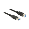 DELOCK 85065 USB 3.0 Type-A > USB 3.0 Type-B kábel, 0.5m, fekete (85065)