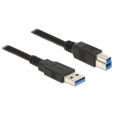 DELOCK 85066 USB 3.0 Type-A - USB 3.0 Type-B (apa - apa) kábel 1m - Fekete kábel és adapter
