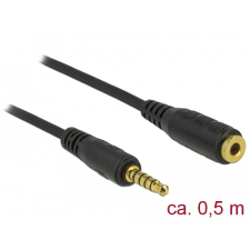 DELOCK 85700 audio kábel 0,5 M 3.5mm Fekete kábel és adapter