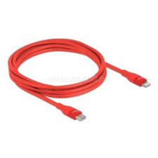 DELOCK 86635 2m USB-C - Lightning iPhone/iPad/iPod kompatibilis piros MFi adat- és töltőkábel (DL86635) tablet kellék
