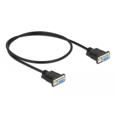 DELOCK 87308 RS-232 D-Sub Soros kábel 0.5 m - Fekete kábel és adapter