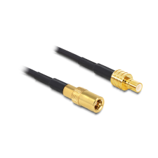 DELOCK 88732 SMB hosszabbító antenna kábel 0.5m - Fekete (88732) kábel és adapter