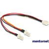 DELOCK 89343 Molex 3 pin anya > 2 x Molex 3 pin apa (ventillátor) 22 cm kábel