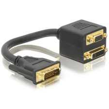 DELOCK adapter DVI29 apa > DVI29 + VGA anya kábel és adapter