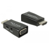 DELOCK Adapter HDMI-A dugó > VGA hüvely audióval