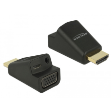 DELOCK Adapter HDMI-A dugó > VGA hüvely audióval kábel és adapter