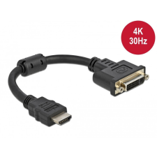 DELOCK Adapter HDMI csatlakozó - DVI 24+5 aljzat 4K 30 Hz, 20 cm kábel és adapter