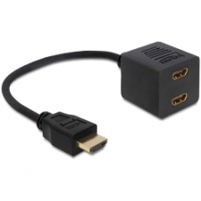DELOCK - Adapter HDMI High Speed with Ethernet 1x M> 2x F - 65226 kábel és adapter