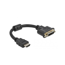 DELOCK Adapter HDMI St > DVI 24+5 Bu 4K 30Hz 0,20m (65206) kábel és adapter