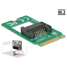 DELOCK Adapter, M.2 aljzat B nyílással, csatlakozódugó &gt; 7 tus SATA - formatényezo (2242) kábel és adapter