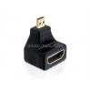 DELOCK Adapter magas sebességű HDMI - mikro D apa > A anya, elforgatott (DL65270)