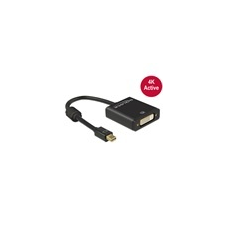 DELOCK adapter mini DisplayPort 1.2 (M) - DVI (F) (4K, aktív, fekete) kábel és adapter