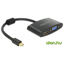 DELOCK Adapter mini Displayport-dugós csatlakozó > HDMI / VGA-... kábel és adapter