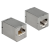 DELOCK Adapter, RJ45-aljzat > RJ45-aljzat, Cat.6 STP kompakt ezüst