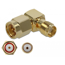 DELOCK Adapter SMA-dugó apa SMA csatlakozóhüvely 90 10 GHz kábel és adapter