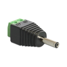 DELOCK Adapter Terminalblock 2Pin -> DC 1,3 x 3,5mm Stecker (65434) kábel és adapter