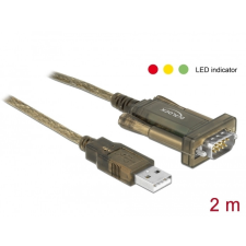 DELOCK Adapter, USB 2.0 A-típusú &gt; 1 db soros DB9 RS-232 kábel és adapter