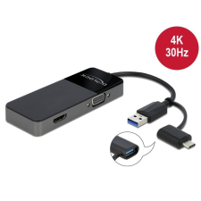 DELOCK Adapter USB 3.0 a 4K HDMI + VGA kábel és adapter