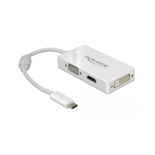 DELOCK Adapter USB-C > VGA/HDMI/DVI St/Bu weiß (63924) kábel és adapter