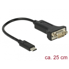 DELOCK adapter, usb type-c 1 db soros db9 rs-232 kábel és adapter
