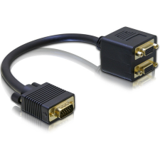 DELOCK Adapter VGA apa - 2x VGA anya kábel és adapter