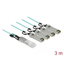 DELOCK aktív optikai kábel QSFP+ > 4 x SFP+ 3m (84058) (delock84058) kábel és adapter