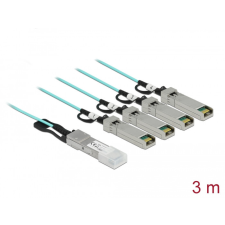 DELOCK Aktív optikai kábel QSFP+ &gt; 4 x SFP+ 3 m egyéb hálózati eszköz