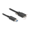 DELOCK Aktív optikai kábel USB 10 Gbps-A apa &amp;gt; USB 10 Gbps Micro-B Típusú dugó csavarokkal ellátott 7,5 m