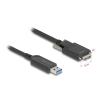 Delock Aktív optikai kábel USB 10 Gbps-A apa > USB 10 Gbps Micro-B Típusú dugó csavarokkal ellátott 10 m