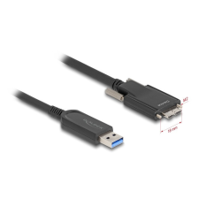 Delock Aktív optikai kábel USB 10 Gbps-A apa &gt; USB 10 Gbps Micro-B Típusú dugó csavarokkal ellátott 10 m egyéb hálózati eszköz