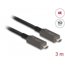 DELOCK aktív optikai USB-C videó + adat + PD kábel 3 m kábel és adapter